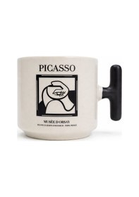 Resim Picasso Line Art T Kulp Seramik Kupa Beyaz - Çok Renkli 
