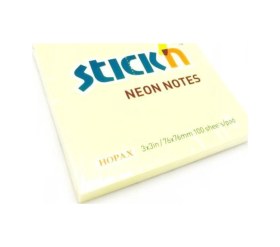 Resim Stıck'n Neon Not Kağıdı 76x76mm Sarı 