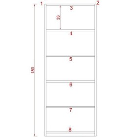 Resim Rafkestir Asya Suntalam Kitaplık ( 80 X 180 Cm ) Antrasit ( Mat ) 