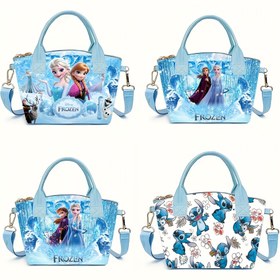 Resim Disney Frozen Olaf Çapraz Vücut Çantası - Ayarlanabilir Askılı Sevimli Günlük Omuz Çantası, Hafif Fermuarlı Kapatma - Günlük Kullanım ve Doğum Günü Hediyeleri İçin Mükemmel - Mavi, Pembe, Desen Seçenekleriyle Mevcut 