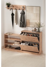 Resim Ayakkabılık Ve Portomanto Askılık Seti Düşer Kapak Ayakkabılık Elbise Askılığı Serap & Vega Çam Çam 