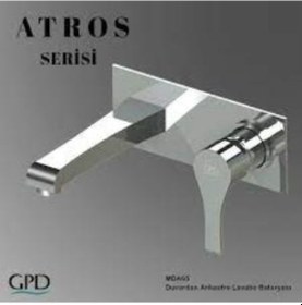 Resim Gpd Atros Mda65 Duvardan Ankastre Lavabo Bataryası 