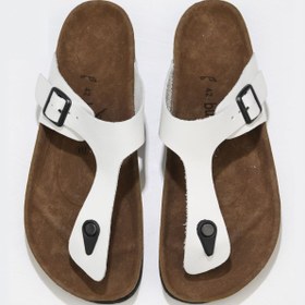 Resim Bueno Shoes Beyaz Napa Deri Erkek Parmak Arası Terlik 05mt101 