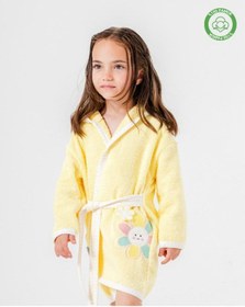 Resim Çiçekli Bornoz Sarı Sarı 