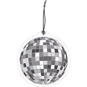 Resim Meröka yanarlı Disko Topu Görselli Çift Yönlü Dekoratif Oto Kokusu ve Oto Aksesuarı 