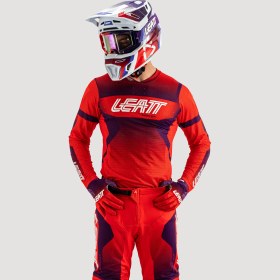 Resim Leatt Moto 5.5 UltraWeld SunBurn Kırmızı Mor Enduro Motosiklet Forması L 