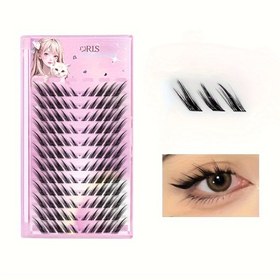 Resim C Curl, 10-15mm Uzunluk, Çoklu Çiftler, Başlangıçlar İçin Mükemmel, Tilki Eğilimi ile Doğal Kütle Sahte Kirpikler 