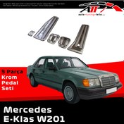 Resim Mercedes E Serisi W201 Krom Pedal Seti 5 Parça Manuel Diğer