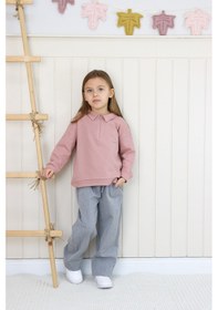 Resim Miababy Gri Çizgili Pantolon 6119 