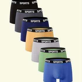 Resim 7 Erkek Boxer Şort Seti, Rahat ve Nefes Alabilen, 7 Farklı Renkte 