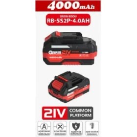 Resim Aa- Arm 3 Adet Yedek Akü Şarj Cihazı 2AH 21V Taşıma Çantası Hediye 