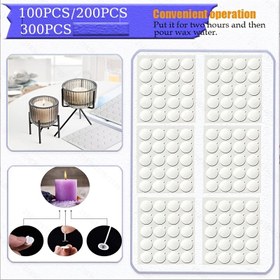 Resim 100/200/300/Mum Yapım Kiti, Mum Fitili Etiketleri, Mum Yapım Malzemeleri, Küçük "Kuyruklu" Çift Taraflı Etiketler, Mum Yapımı için Isıya Dayanıklı Fitil Etiketleri 