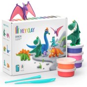 Resim Mena Rise Clay Dinozorlar Seti - Çocuklar Için Hava ile Kuruyan ve Şekil Alan Kil - 15 Kutu Kil Seti ve Şekillendirme Aletleri - 5-7 Yaş Çocuklar Için Dinozor Oyuncakları 