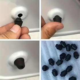 Resim 10'lu Paket Siyah Kauçuk Araba Kapı Durdurucu Koruyucular - Darbeleri ve Çizikleri Önleyen Dayanıklı Kauçuk Kapı Kenar Koruyucular ile Ses Yalıtımlı Tampon Koruyucular, Yeni Araç Aksesuarı | Temel Araç Ekipmanı | Etkili Şok Emici 