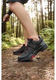 Resim Enoch Erkek Siyah Kırmızı Waterproof Outdoor Trekking Ve Dağ Yürüyüş Ayakkabısı Siyah 
