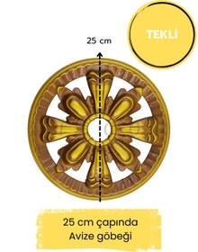 Resim DİECOR Dekoratif Polimer 25 cm Avize Göbeği 