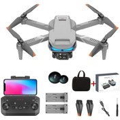 Resim 4K HD Geniş Açılı Çift Kamera RC Drone Katlanır Quadcopter Drone Açık Gri Beyaz - Gri Diğer