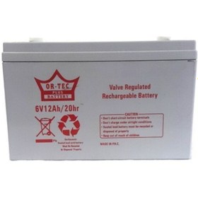 Resim Ortec Akülü Çocuk Arabası Aküsü 6v 12a Pil Akü 