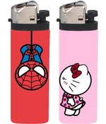 Resim Namgo 2'li Spiderman Hello Kitty - Full Bakılı Gazlı Çakmak 