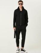 Resim DSquared2 Headquarter Skinny Siyah Yün Techno Pantolon 