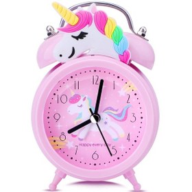Resim Kızlar İçin Unicorn Çalar Saat, Çocuklar İçin Tik Tak Etmeyen Çalar Saat Diğer 