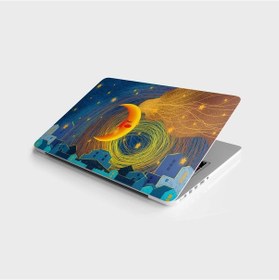 Resim Laptop Sticker Bilgisayar Notebook Pc Kaplama Etiketi Gece Şehir 