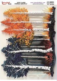 Resim Pirinç Dekopaj Kağıdı 30x42cm Pt-3085 Ağaç 