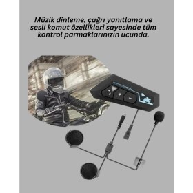 Resim Zero Land Storozal Bluetooth 5.0 Motosiklet Kask Kulaklık Eller Serbest ve Müzik Özellikli 