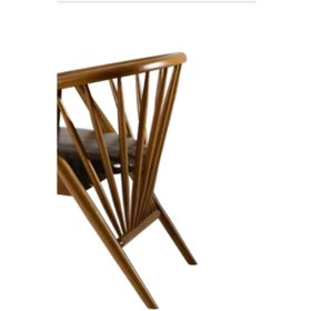 Resim Bengimobilya Sandalye Zus133 Çıtalı Tornalı Sırtlık Model Tam Kolçak Ahşap Kay 