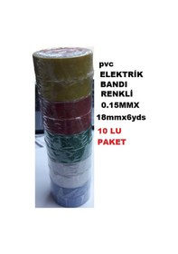 Resim Elektrik Bandı İzola Bant 10 Adet Bant Renkli 5 Renk 1 Paket 