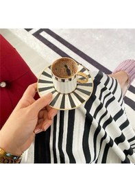 Resim Porland Palms 6'lı Kahve Fincan Takımı Beyaz 