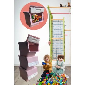 Resim Feyza Design 3'lü Tekerlekli Sebzelik Seti, Bpa Free, Patates ve Soğan Sepeti, Beyaz/pembe 