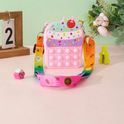 Resim Gençler için Sevimli Cupcake Temalı Silikon Çapraz Vücut Çantası - Yüksek Kaliteli, Dayanıklı Ayarlanabilir Askılı, Fermuarlı Kapatma ve Renkli Tasarım - Günlük Geziler ve Partiler için Mükemmel 