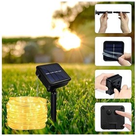 Resim 10 Metre Güneş Enerjili Hortum Led Işık Çok Renkli 