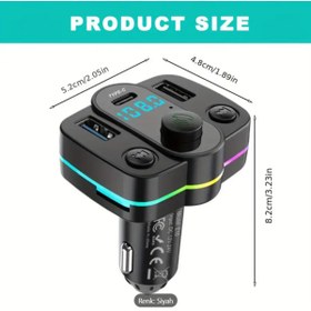 Resim shop ÇİFT USB TYPE-C MP3 ONATICI KABLOSUZ FM VERCİ SD CARD & ÇAĞRI HANDS FREE 