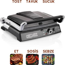 Resim Schafer 2000 Watt 6 Dilim Kapasiteli Çıkarılabilir Plakalı Elektrikli Tost ve Izgara Makinesi, Isı Ayarlı Akıllı Tost Makinesi 