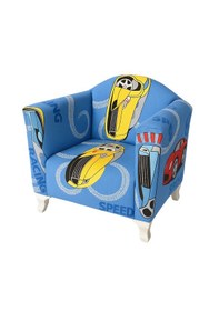 Resim Araba Temalı 0/6 Yaş Ayaklı Çocuk Koltuğu Mavi 