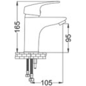 Resim Gms Rise Mix Lavabo Musluk Bataryası Rs114 