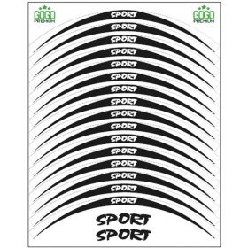 Resim SEVENKARDEŞLER Sevenkardeşler Beyaz Siyah Sport Reflektörlü 1 Set Jant Şeridi 