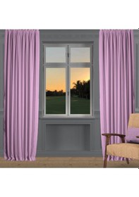 Resim Koyu Lila Ada Fon Perde Sık Pile 1'e 3 Pile-koyu Lila Koyu Lila 