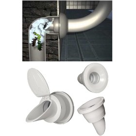 Resim Koku Önleyici Gider Lavabo Sifonu Kokumatik 1 Adet Çekvalfi Beyaz 
