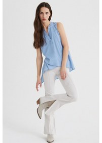 Resim Stella Pulvis Kolsuz Arkası Uzun Bluz Mavi 