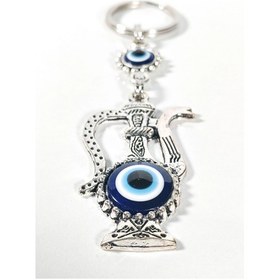 Resim Nazar Boncuklu İbrik Figürlü Anahtarlık Bereket, Koruma Ve Geleneksel Sembol Çok Renkli 