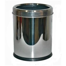 Resim Arı Metal Ofis Tipi Çöp Kovası Çemberli 12 L Paslanmaz 1434 