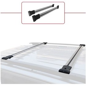 Resim Nissan Navara 2004-2014 Arası Fly Model Ara Atkı Tavan Barı Gri 