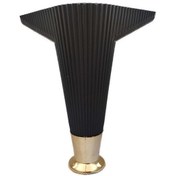 Resim Zeygen Zirve Çizgili Mobilya Ayağı Baza Koltuk Ayağı 4 Adet 18Cm Siyah 