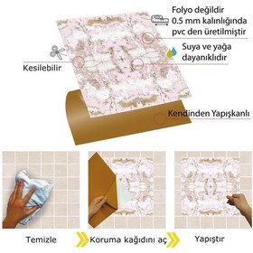 Resim Tink Kendinden Yapışkanlı Mermer 012 Desenli Pvc Karo 30x30 Cm 