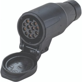 Resim 13'lü Avrupa Tip Plastik Römork Fişi Erkek - Wolfram 70281 