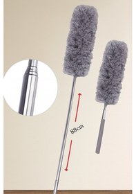 Resim Ivory Ivo-tp06 Teleskopik Uzatılabilir Mikrofiber Yumuşak Başlıklı Gri Toz Alma Fırçası 