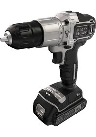 Resim Black+Decker BDCHD18SC1K-QW 18V Tek Akülü Darbeli Vidalama Matkap 